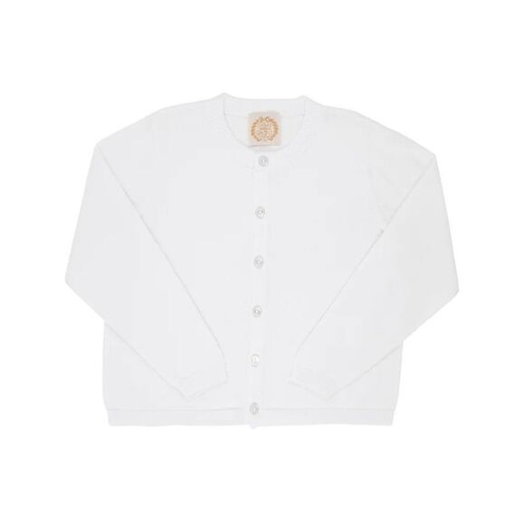 TBBC Cambridge Cardigan (Unisex) Worth Avenue White With Pearlized Buttons - Picture 1 of 4